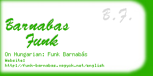 barnabas funk business card