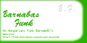 barnabas funk business card